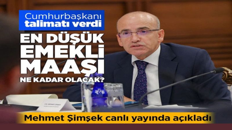 Mehmet Şimşek'ten emeklilere zam müjdesi! Cumhurbaşkanımız en düşük emekli maaşı için talimat verdi