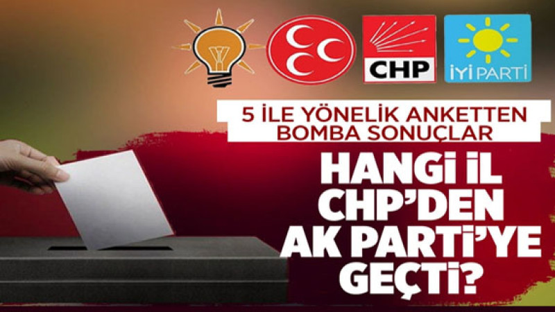 CHP'den AK Parti'ye Hangi İl Geçiyor? Siyasi Arenada Büyük Sarsıntı!