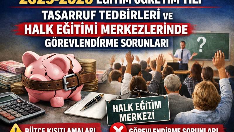 2025–2026 Eğitim Öğretim Yılı Tasarruf Tedbirleri ve Halk Eğitimi Merkezlerinde Görevlendirme Sorunl