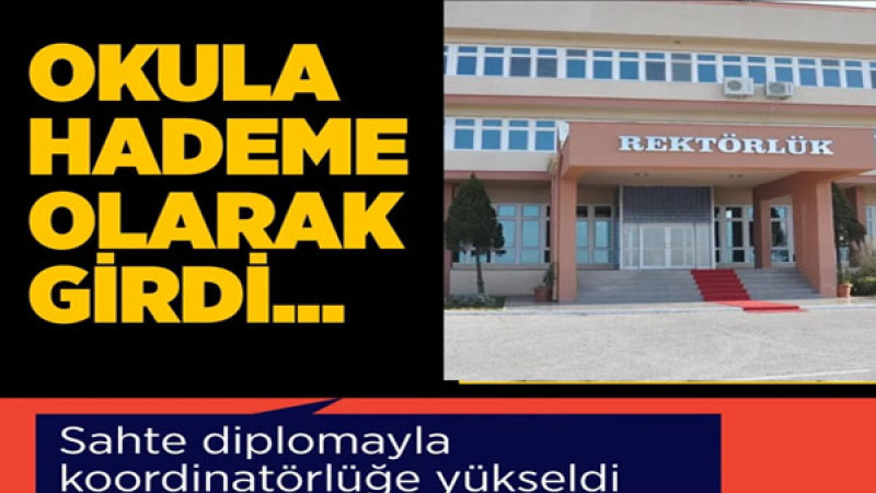 Okula hademe olarak girdi, sahte diplomayla koordinatörlüğe yükseldi