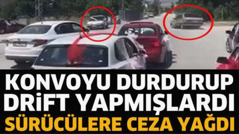 Isparta’nın Merkez ilçesine bağlı Kuleönü Kasabası’nda iki sürücü düğün konvoyunu durdurup drift yap