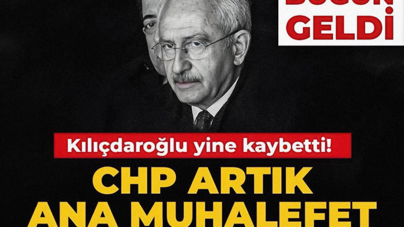 Kılıçdaroğlu yine kaybetti! CHP artık ana muhalefet değil