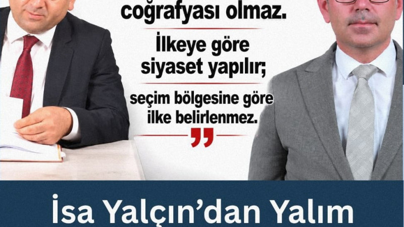 İYİ Parti Isparta İl Başkanı İsa Yalçın, dün TBMM’de kabul edilen çerçeve yasaya Yeni Parti yönetimi