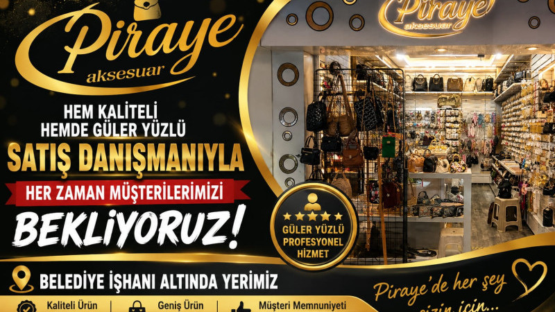  PİRAYE AKSESUAR’DA KALİTE, ŞIKLIK VE GÜLER YÜZ BİR ARADA!