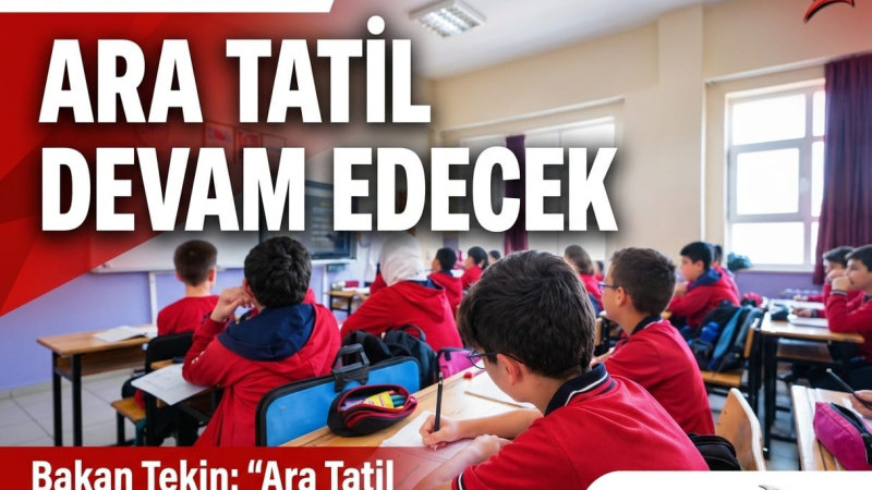 Milli Eğitim Bakanı Yusuf Tekin, ara tatil tartışmalarına ilişkin yaptığı açıklamada 
