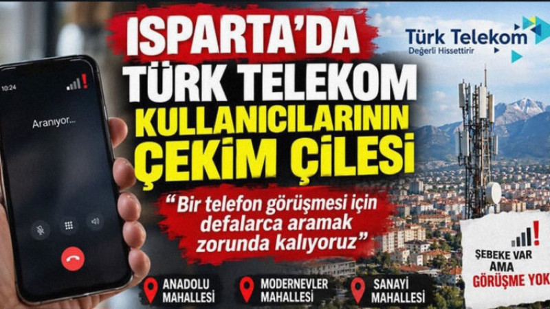 Isparta’da Türk Telekom Kullanıcılarından Şebeke Şikâyeti