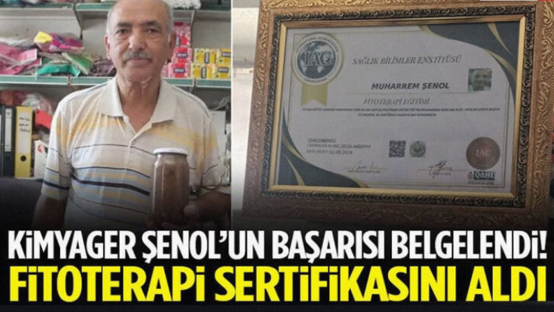 Kimyager Şenol’un Başarısı Belgelendi! Fitoterapi Sertifikasını Aldı