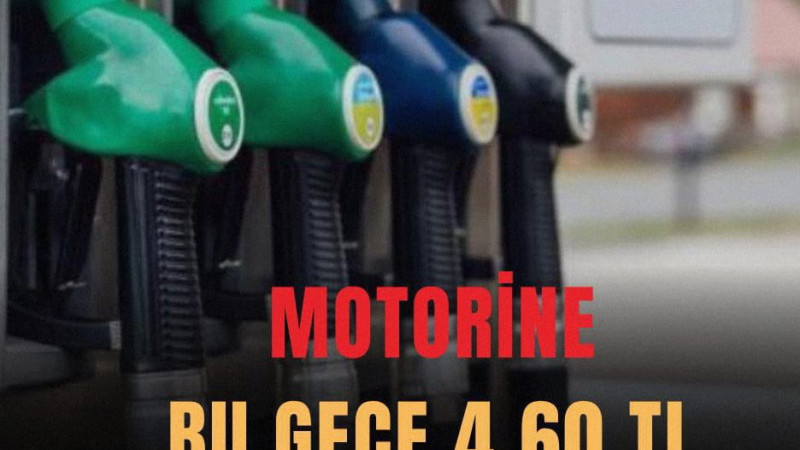 Motorine bu gece 4,60 TL zam bekleniyor.