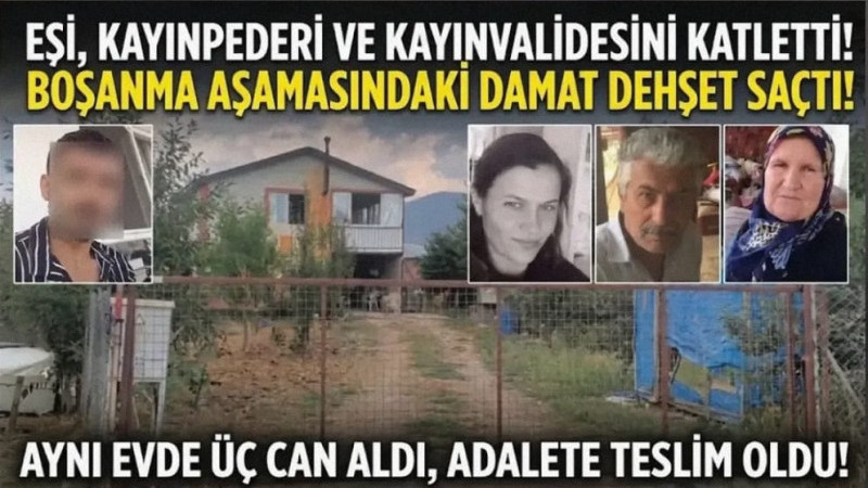 Antalya'nın Korkuteli ilçesinde bir kişi boşanma aşamasında olduğu belirtilen eşi ile kayınvalidesin