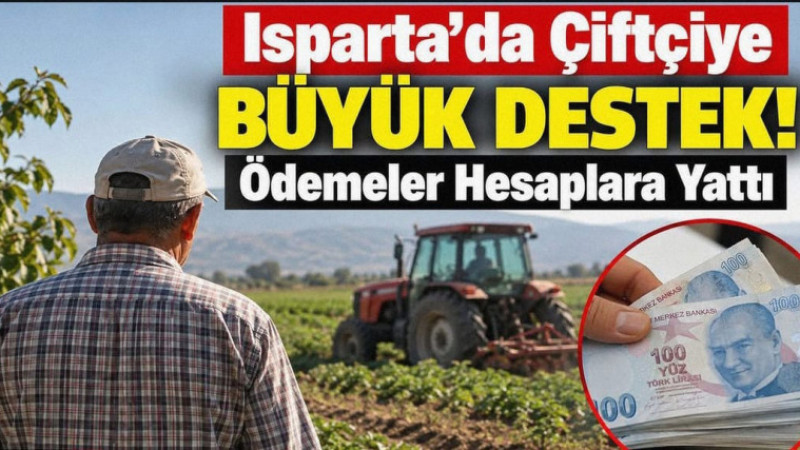Isparta'da Çiftçiye Büyük Destek! Ödemeler Hesaplara Yattı