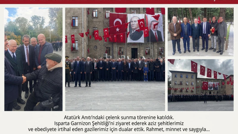 Cumhuriyetimizin ilanının yıl dönümünde, İYİ Parti Isparta İl Teşkilatı ve İl Başkanı İsa Yalçın 