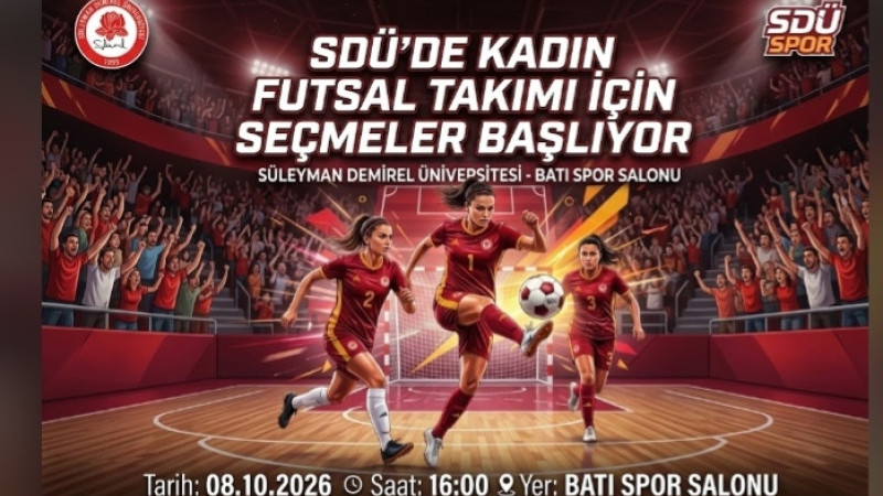 SDÜ Kadın Futsal Takımı Seçmeleri Başlıyor