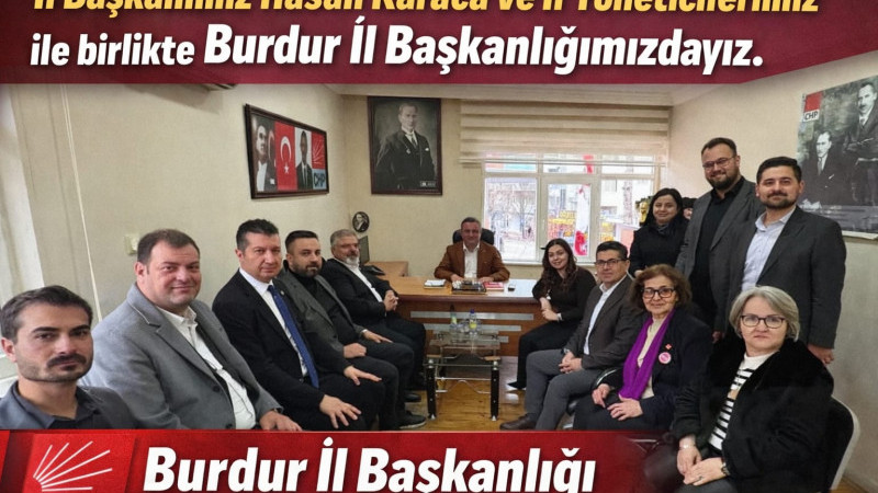 İl Başkanımız Hasan Karaca ve İl Yöneticilerimiz ile birlikte Burdur İl Başkanlığımızdayız. 