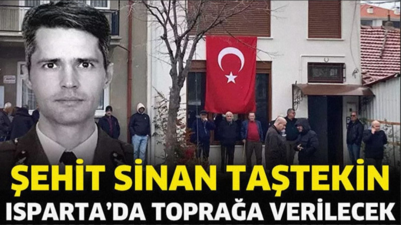 Şehit Sinan Taştekin son yolculuğuna uğurlanacak
