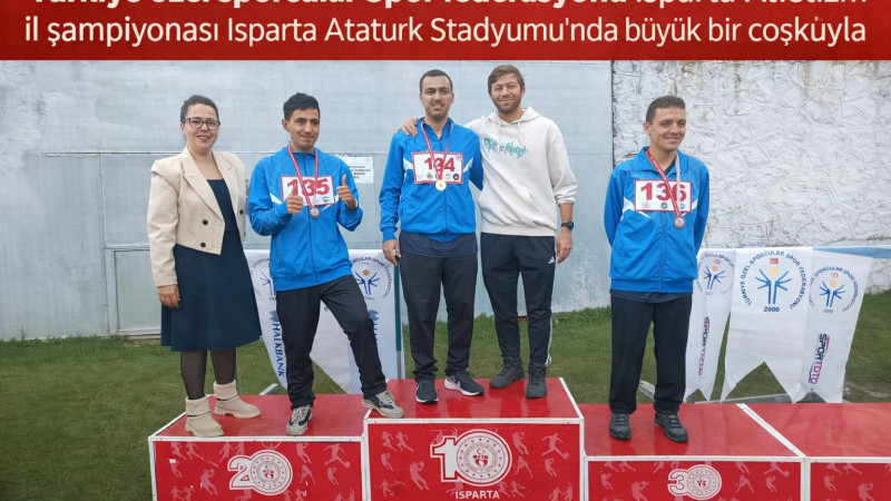 Türkiye özel sporcular Spor federasyonu Isparta Atletizm il şampiyonasını 04.04.2026 tarihinde Ispar