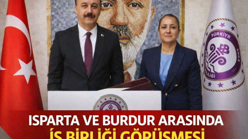 Isparta Valisi Abdullah Erin, Burdur Valisi Tülay Baydar Bilgihan’ı ziyaret etti. 