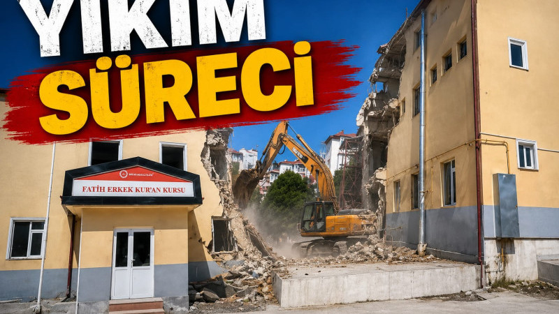 Isparta'da Fatih Kur'an Kursu Binası İçin Yıkım Süreci Başladı