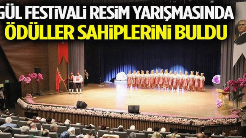 Gül Festivali Resim Yarışmasında Ödüller Sahiplerini Buldu