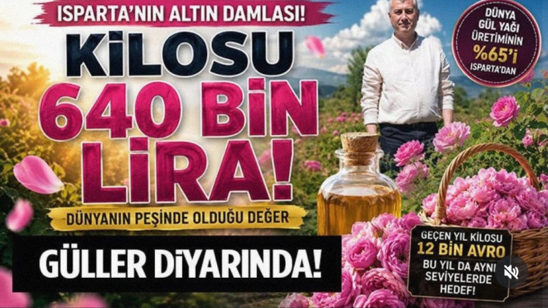 Gülbirlik’ten Gül Yağı Açıklaması: Kilosu 12 Bin Avro Seviyesinde