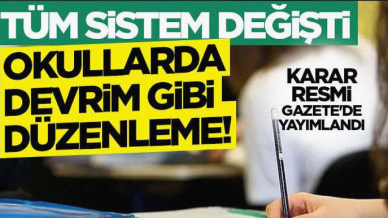 Okullarda Devrim Gibi Düzenleme!