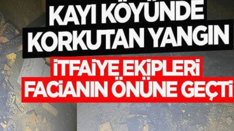 Kayı Köyünde Korkutan Yangın