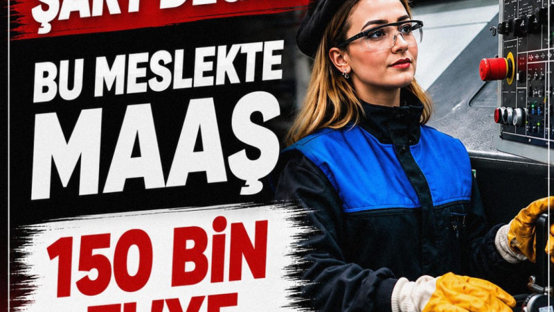 Üniversite şart değil. Kısa süreli eğitimle meslek sahibi olan CNC operatörleri, deneyim kazandıkça 