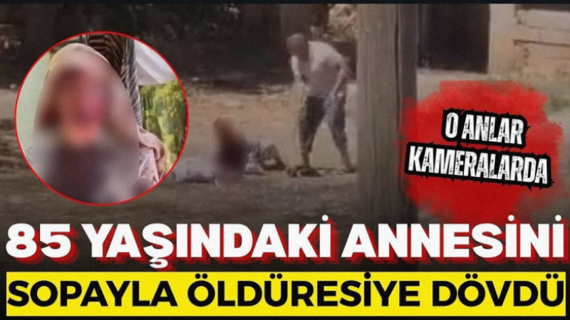Şanlıurfa’nın Bozova ilçesinde 85 yaşındaki İslim Yaprak, oğlu İbrahim Yaprak tarafından evinin bahç
