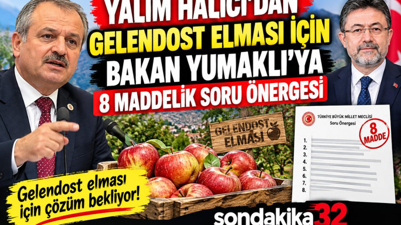 YALIM HALICI’DAN GELENDOST ELMASI İÇİN BAKAN YUMAKLI’YA 8 MADDELİK SORU ÖNERGESİ