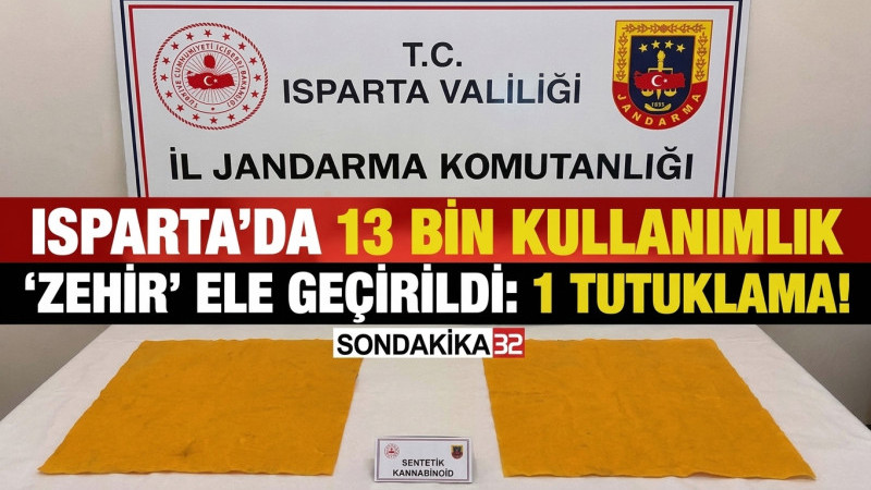 Isparta'da Jandarmadan Dev Operasyon: 13 Bin Kullanımlık Zehir Ele Geçirildi!