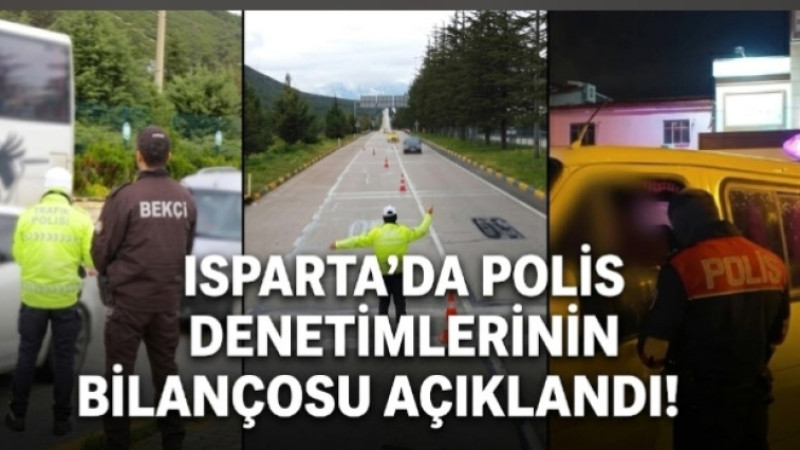 Isparta’da Polis Denetimlerinin Bilançosu Açıklandı!