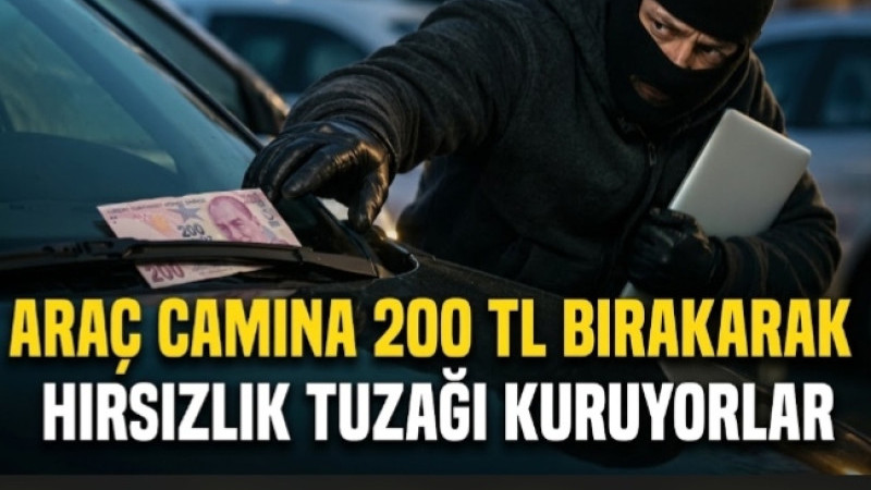 Araba Camındaki 200 TL’ye Dikkat! Hırsızlık Tuzağı Olabilir