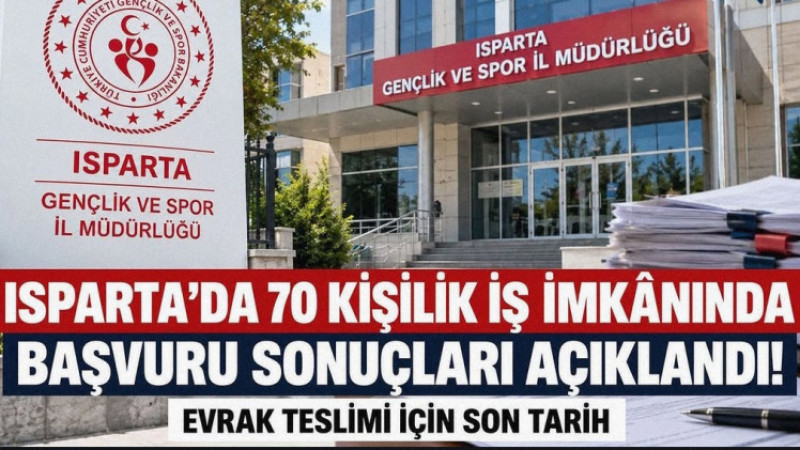 Isparta Gençlik ve Spor İl Müdürlüğü IUP Başvuru Sonuçları Açıklandı: Belgeler İçin Son Gün 26 Ekim!